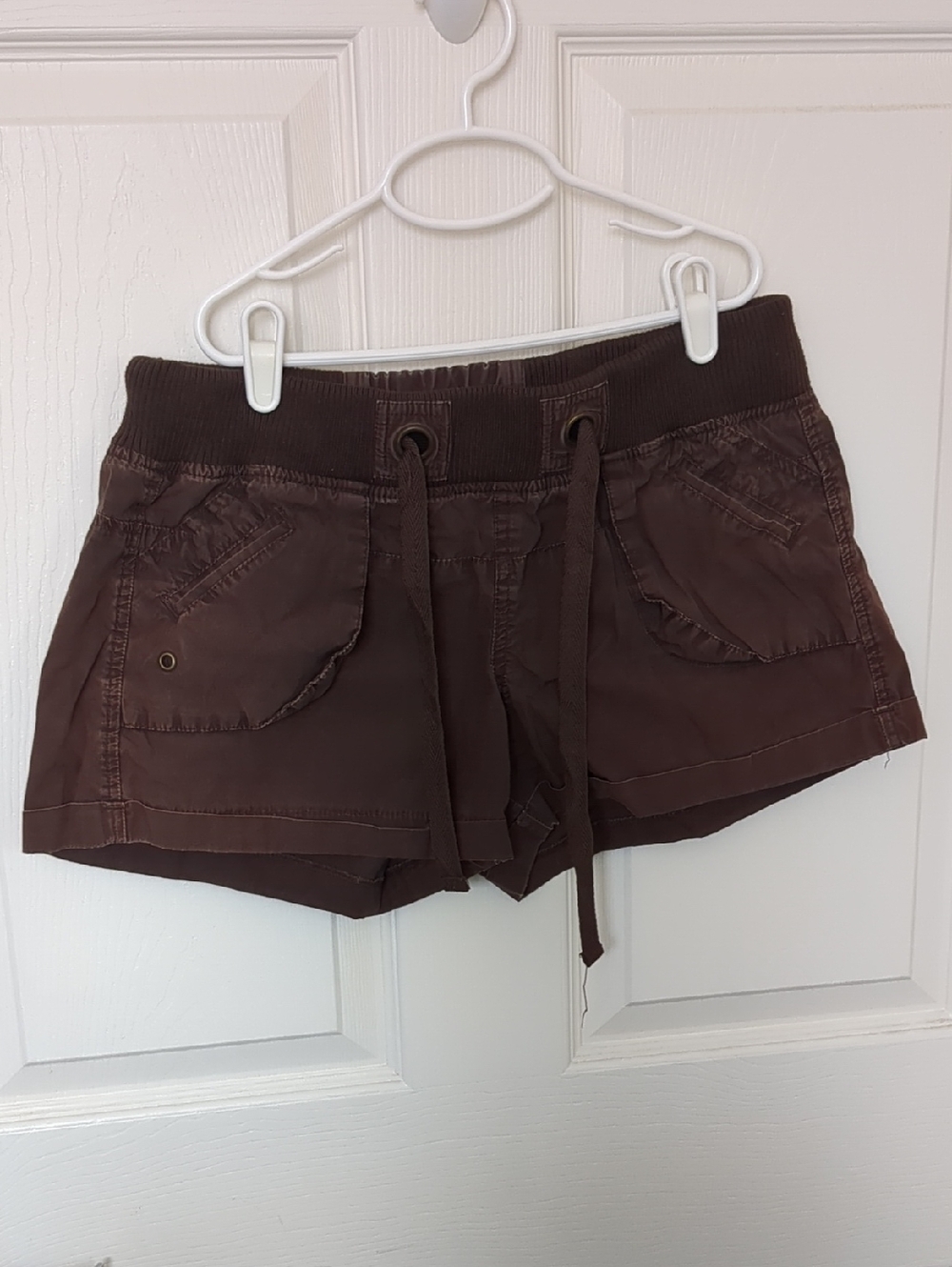 Maurices Brown Drawstring Cargo-Style Athletic Shorts